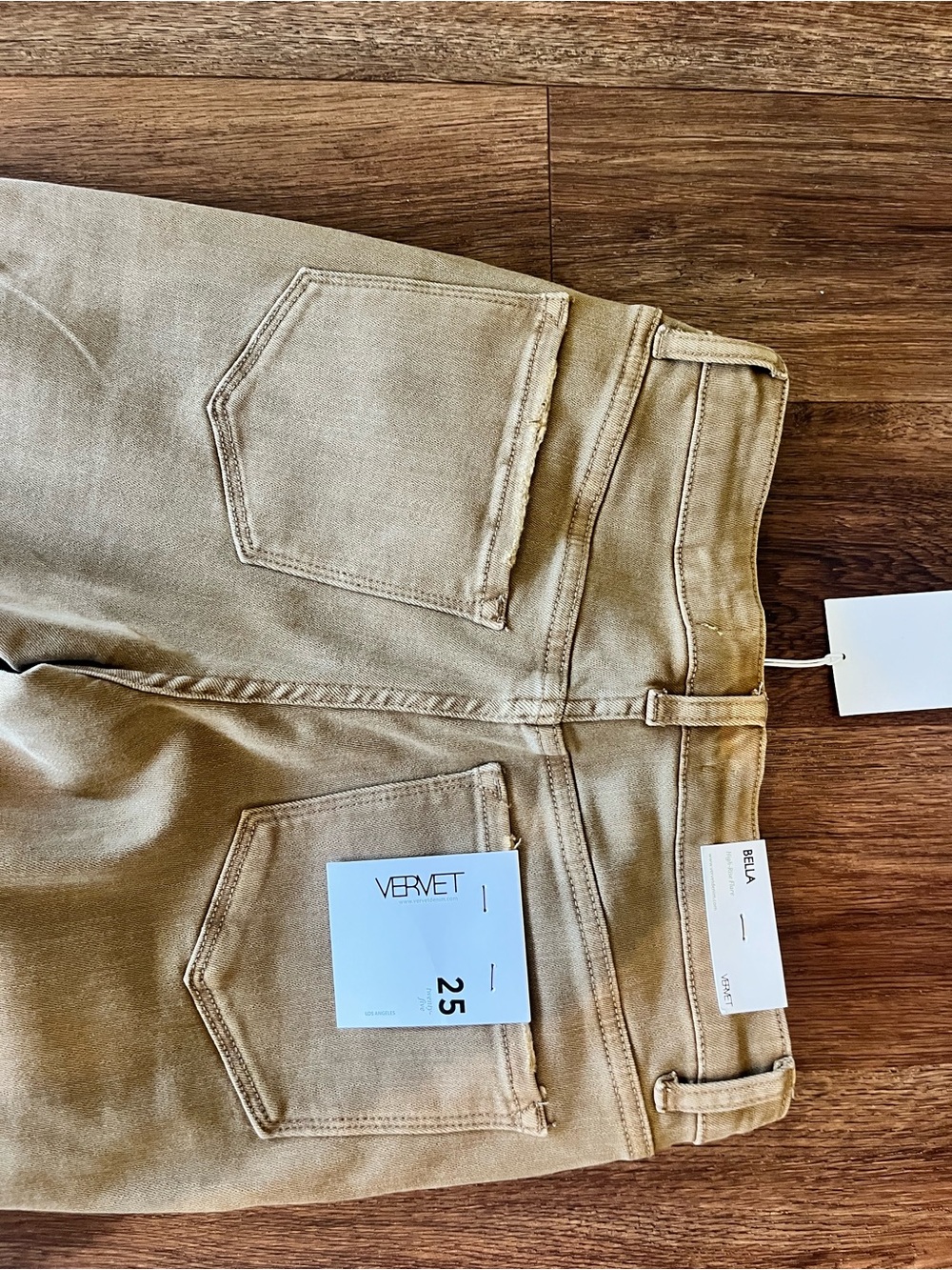 Bella High-Rise Tan Flare Jeans - Picture 4 of 8